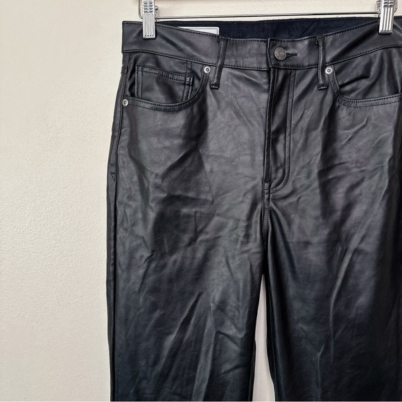 Gap Womens 29 High Rise Vegan Leather 70s Flare Pant - Picture 4 of 14
